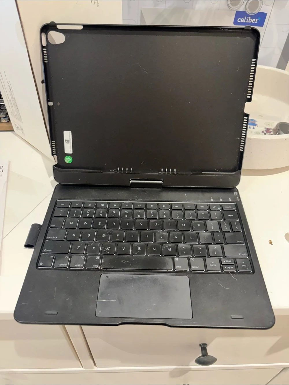 Black iPad Keyboard Case with Backlit Keys